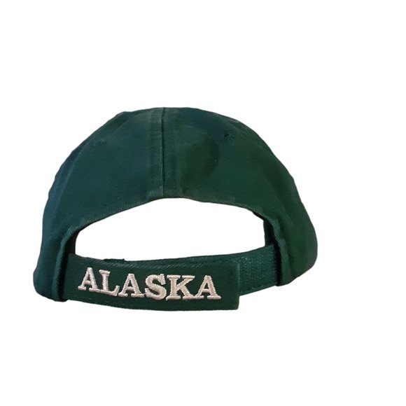 Alaska Bear Hat Arctic Circle Enterprises Adjustable Spellout Forest Green - Picture 4 of 5
